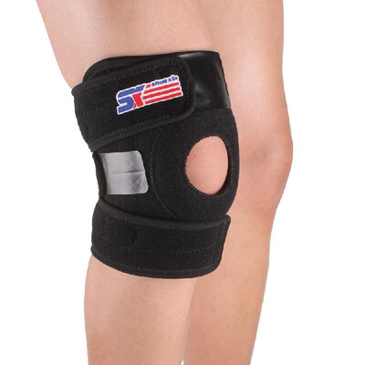

SX625 Adjustable Sports Leg Knee Support Brace Wrap Protector Pad Patella Guard 2 Spring Bars Black