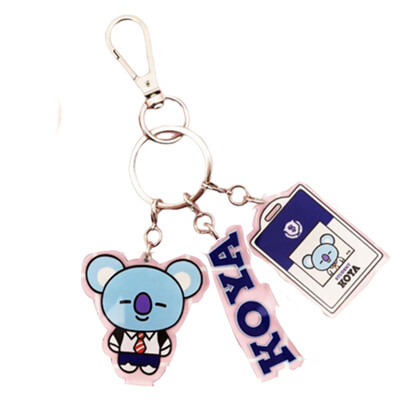 

KPOP BTS Cartoon Acrylic Keychain Double-sided Transparent Color Printing Pendant Key Rings