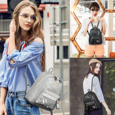 

Fashion Women Girls PU Leather Backpack Travel School Handbag Clutch Bag