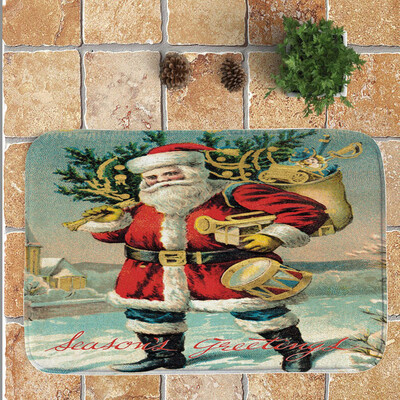 

Gobestart Merry Christmas Welcome Doormats Indoor Home Carpets Decor 40x60CM