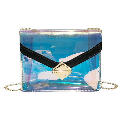 

Laser Transparent Chain Shoulder Handbags PVC Women Flap Crossbody Bags