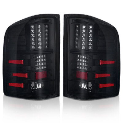 

LED Tailights Tail Lamps For for 2007-2013 Chevy Silverado Black Smoke Rear Lamp Assembly