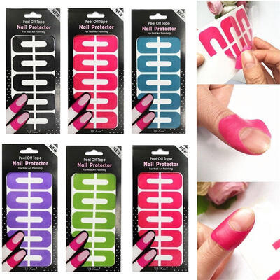 

10PCS Nail Art Tips Peel Off Tape Palisade Cuticle Sticker For Nail Art Painting