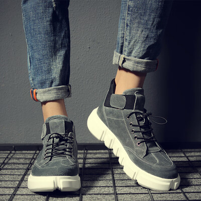 

Mens shoes net red high-top shoes Korean version of the wild mens casual low to help Martin boots tide shoes
