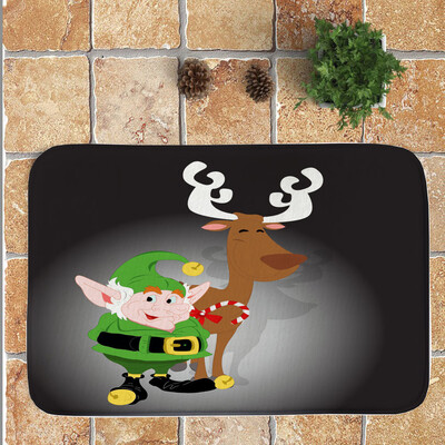 

Toponeto Christmas Festival Entrance Door Bathroom Floor Mat Indoor Bath Decor