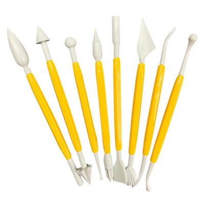

8pcsSet Plastic Kids DIY Pottery Polymer Modeling Clay Sculpture Tools Kit