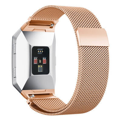 

〖Follure〗Stainless Steel Bracelet Quick Release Fit Band Strap For Fitbit Ionic BK