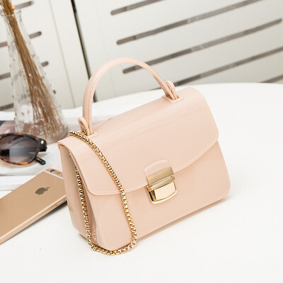 

Jelly bag 2019 explosion trend trend wild lock solid color handbag wholesale fashion art candy color handbag