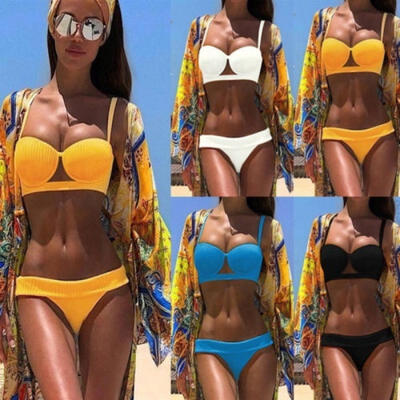 

Women sexy Knotted Bikini Set Push-Up Padded Swimwear Swimsuit Bathing Beachwear