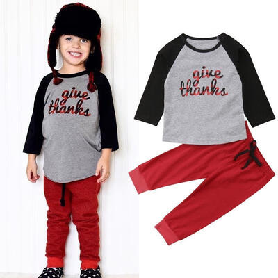 

2pcs Newborn Toddler Baby Boy Girl Cotton Clothes T-shirt TopsPants Outfits Set