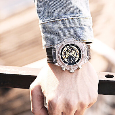 

Jiayi singer watch male mechanical watch automatic hollowed out waterproof 2019 new men trend Korean version of student fashion