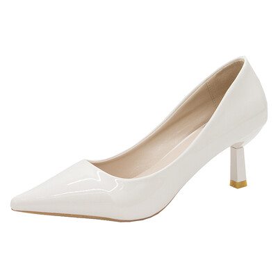 

Summer Korean fashion slim heel high heel fashion woman chic pointed sexy Baitao shallow-mouthed single shoe woman