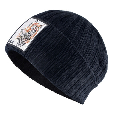

2019 New Men Women Animal Embroidery Knitted Beanies Winter Warm Caps Soft Wool Hats