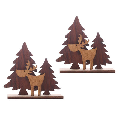 

Tailored Wooden Mini Christmas Tree Desktop Ornaments Merry Christmas Party Decor