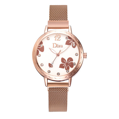 

Simple Women Butterfly Flying Dance Dial Wristwatches Luxury Casual Female Quartz Clock Mesh Belt Strap Relogio Feminino