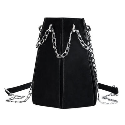 

Geometry Bucket Shoulder Bags Women Chain Leather Messenger Bags Mini Totes