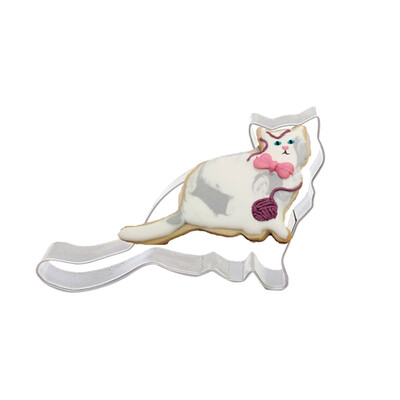 

Toponeto Cat Shaped Aluminium Mold Sugarcraft Cake Cookies Pastry Baking Cutter Mould