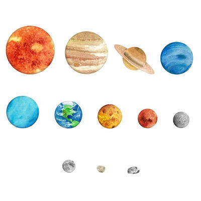 

9pcs Planets Luminous Wall Stickers Waterproof DIY Kids Room Decor Gifts
