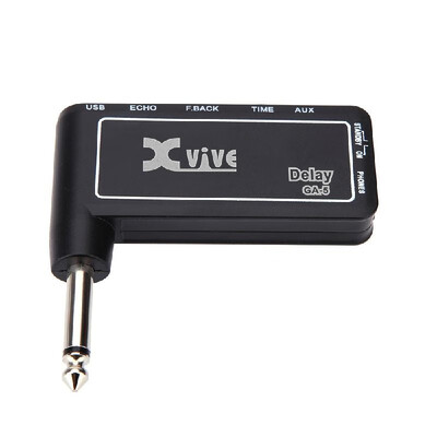 

Mini Rechargeable Electric Guitar Plug Headphone Amp Amplifier Digital Delay Effect Guitar Accessory
