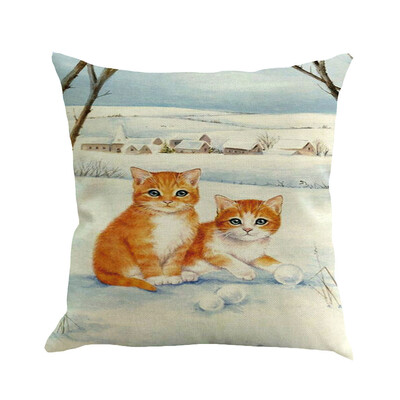 

Siaonvr Christmas Pillow Cover Pillowcases Decorative Sofa Cushion Cover 45x45cm