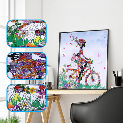 

Siaonvr Special Shaped Diamond Painting DIY 5D Partial Drill Cross Stitch Kits Crystal R