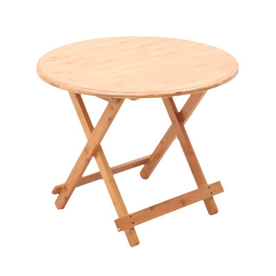 

BO AI NUO Nanzhu 60 folding round table modern minimalist table portable solid wood table 606050cm 7465
