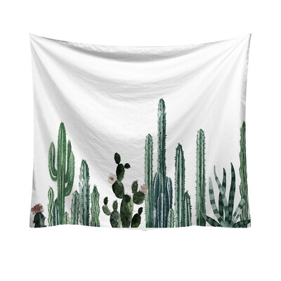 

Toponeto Fashion Tapestry Green Cactus Style Pattern Decorative Tapestry Home Decor