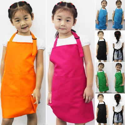

Cute Children Kids Plain Apron Kitchen Cooking Baking Painting Cooking Art Bib
