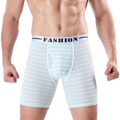 

Men Striped Cotton Boxer Briefs Shorts Sporting Underpants Sleepwear Underwears