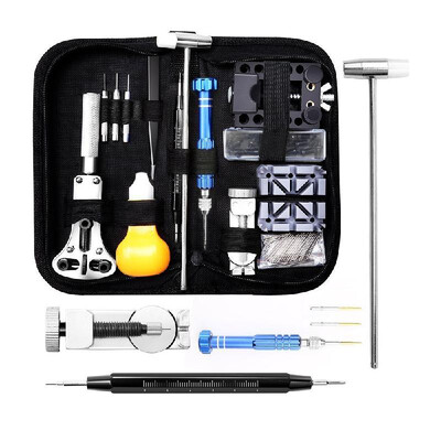 

YD105 112PCS Watch Repair Tool Kit Household Case Opener Remover Screwdriver Spring Bar Watchband Link Pin Wristwatch Repair Multi