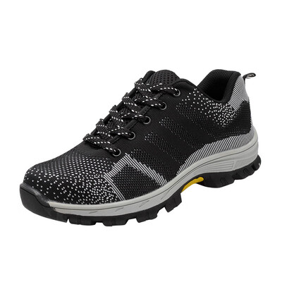 

New Outdoor Breathable Mens Steel Toe Work Safety Boots Men indestructible Shoes Anti-slip Steel Puncture Proof Safety Shoes