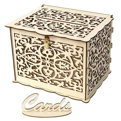 

Wood Gift Case Money Box DIY Wedding Birthday Party Card Holder Container