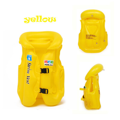 

Baby Kids Float Inflatable Swim Vest Solid Color Life Jacket Swimming Aid Learning Floats