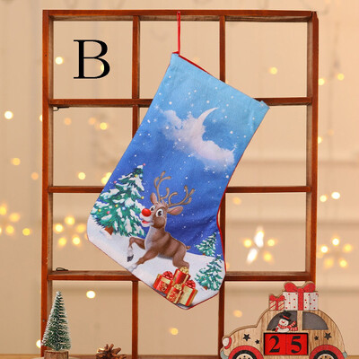 

Toponeto Christmas Stockings Mini Socks Santa Candy Gift Bag Christmas Tree Decorations