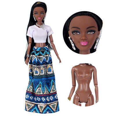 

Tailored Baby Movable Joint African Doll Toy Black Doll Best Gift Toy