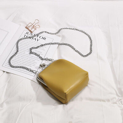

Ins summer minimalist mini bag fashion chain womens bag new 2019 slung clip bucket bag