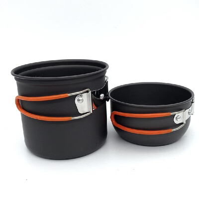 

Camping Cookware Set Campfire Cooking Utensils Folding Cookset Outdoor Hiking Backpacking Pot Bowls Mesh Carry Bag