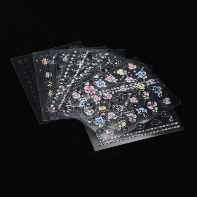 

Toponeto 50 Sheets Nail Art Transfer Stickers 3D Design Manicure Tips Decal Decorations