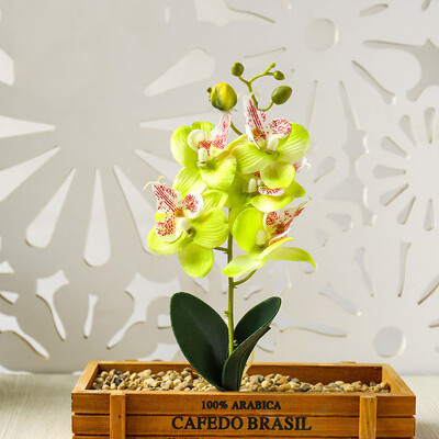 

Artificial Flower Phalaenopsis Floral Fake Potted Plant Bonsai Home Office Decor