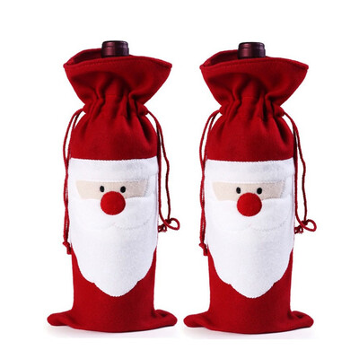 

〖Follure〗2PC Christmas Wine Bottle Set Santa Decoration Xmas Bottle Cap Xmas Decor
