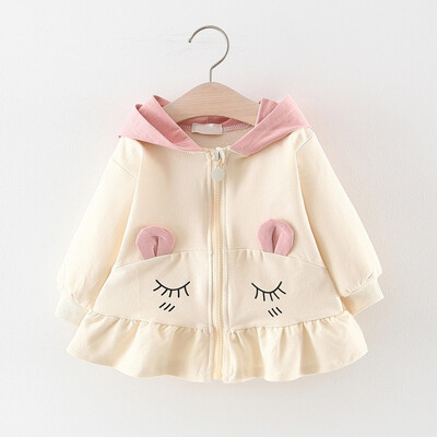 

Children Outwear Baby Coats Newborn Baby Girl Clothes Autumn Cartoon Cat Hooded Coat Infant Clothes Baby Girls Clothing 0-3Y