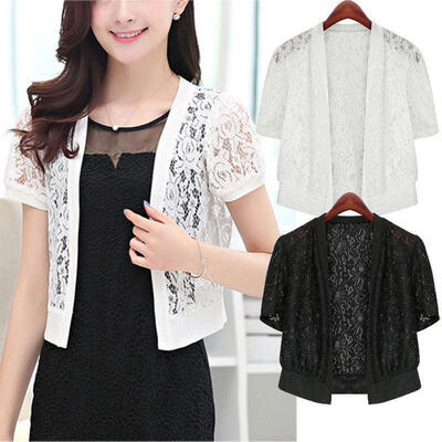 

Fashion Women Ladies Floral Shawl Short Sleeve Plus Casual Shirt Crop Top Blouse
