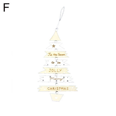 

Wooden Christmas Tree Xmas Hanging Ornament Showcase Window Pendant Party Decor