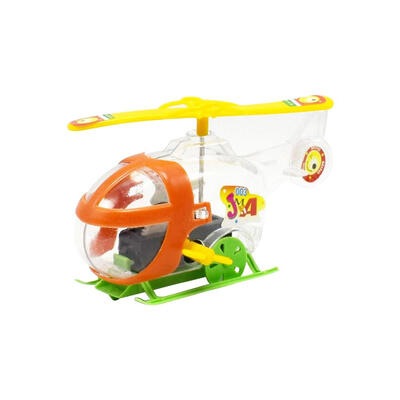 

Plastic Helicopter Toy Mini Transparent Winding Chain Plane Toys for Kids