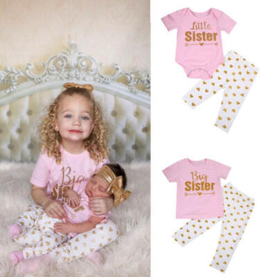 

US Newborn Infant Baby Girl Romper Girls T-shirt Tops Pants Leggings Outfit Set