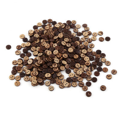 

Greensen 400Pcs Natural Brown Coconut Shell 2 Holes Sewing Buttons Scrapbooking Decor Accessories 10mm