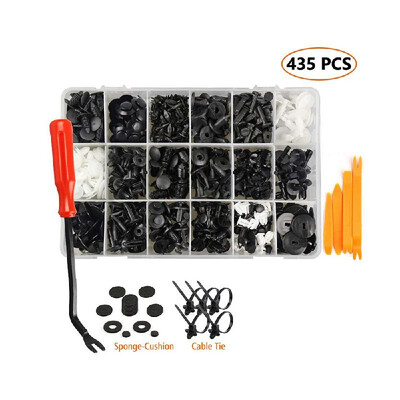 

435Pcs Assorted Car Body Plastics Push Retainer Pin Rivet Fasteners Trim Moulding Clip Automotive Furniture Assembly Expansion Scr