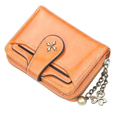 

Women Wallet PU Foldable Short Zipper Coin Purses Clutch Card Phone Holder