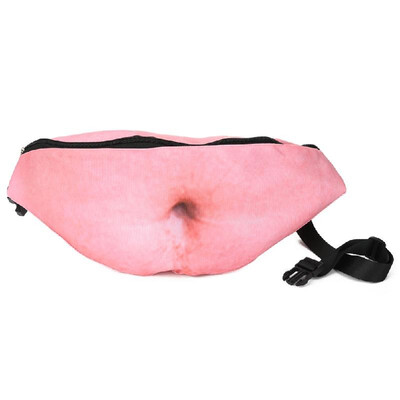 

Unisex Dad Bod Waist Bags Flesh Color Fanny Packs Money Belt Beer Fat Belly Bum Pouch Pockets Bag