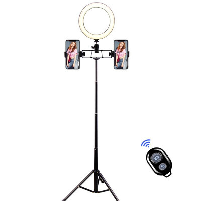 

Tripod Phone Selfie Stick Live Bracket USB Round Fill Light Lamp Complementary Light Set